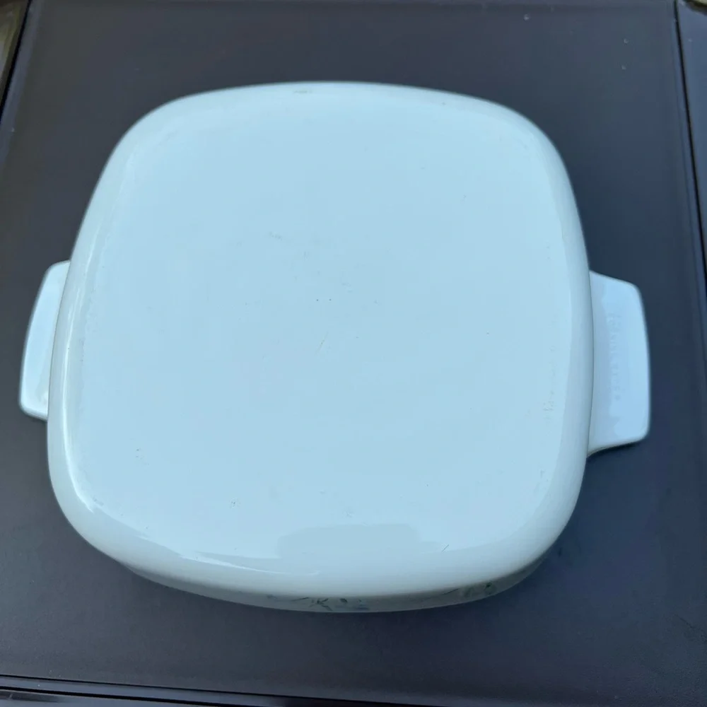 Vintage 80s CorningWare Shadow Iris Square Casserole Baking Dish- 1 Liter